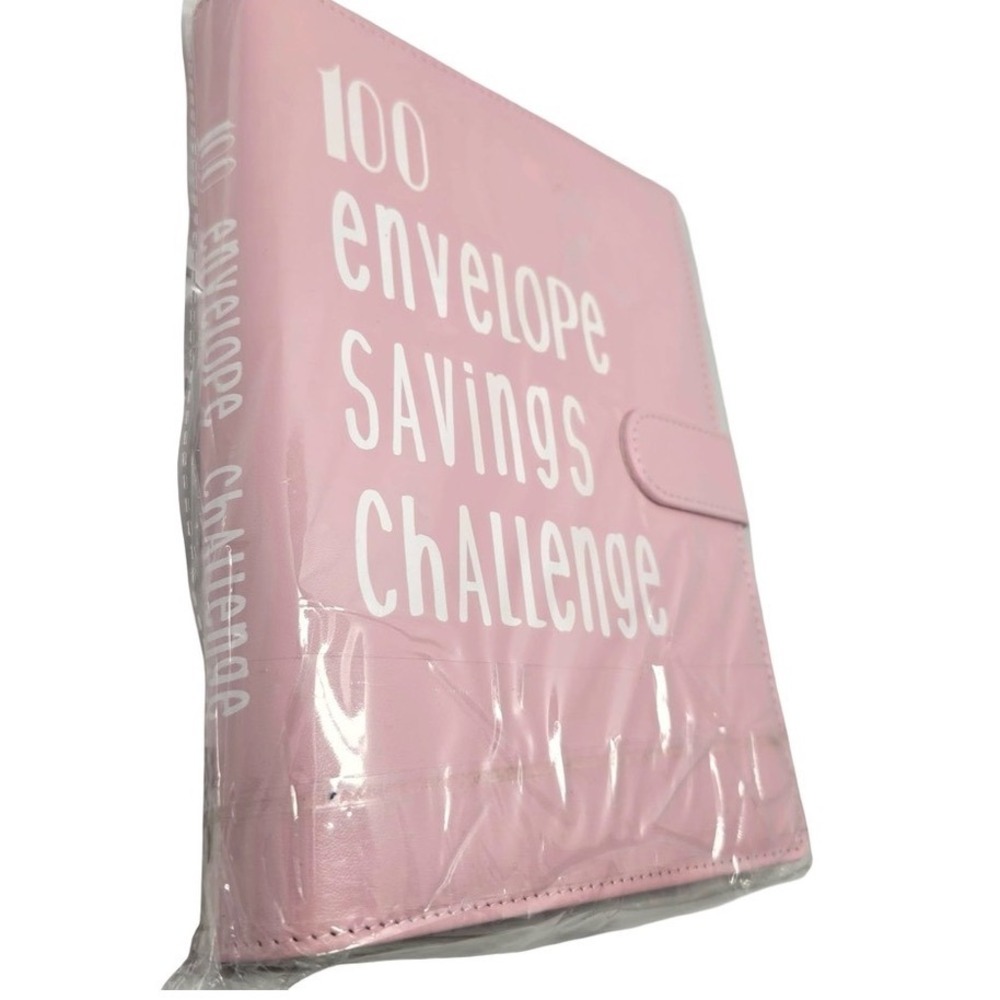 Pink 100 Envelope Savings Challenge Binder Budget Planner Cash Stuffing New